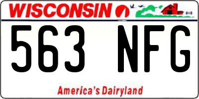 WI license plate 563NFG