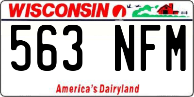 WI license plate 563NFM