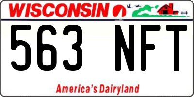 WI license plate 563NFT