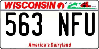 WI license plate 563NFU