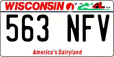 WI license plate 563NFV