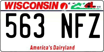 WI license plate 563NFZ