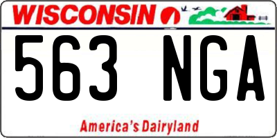 WI license plate 563NGA