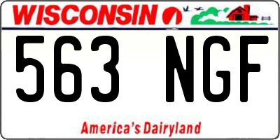 WI license plate 563NGF