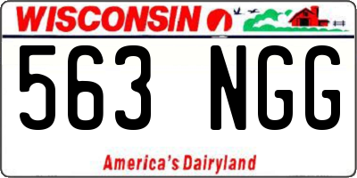 WI license plate 563NGG