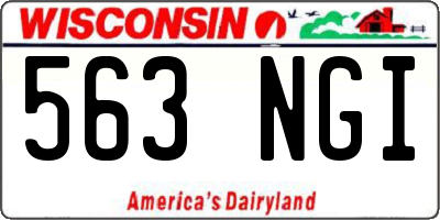 WI license plate 563NGI