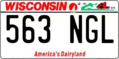 WI license plate 563NGL