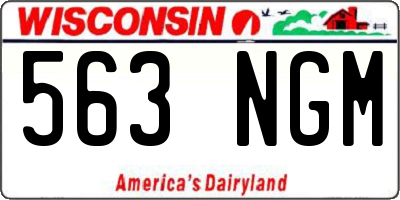 WI license plate 563NGM