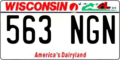 WI license plate 563NGN