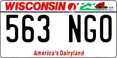 WI license plate 563NGO