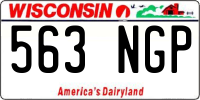 WI license plate 563NGP