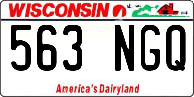 WI license plate 563NGQ