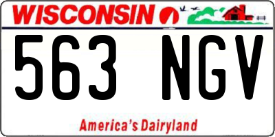 WI license plate 563NGV