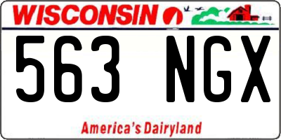 WI license plate 563NGX