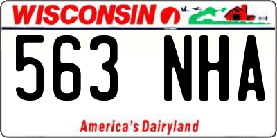 WI license plate 563NHA