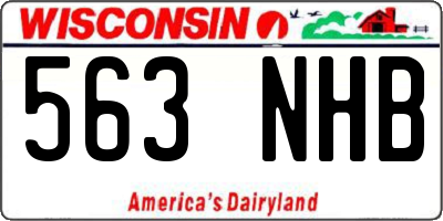 WI license plate 563NHB