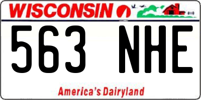 WI license plate 563NHE