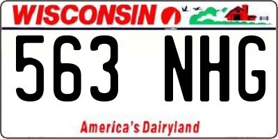 WI license plate 563NHG
