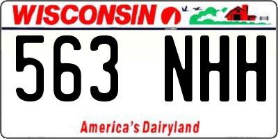 WI license plate 563NHH