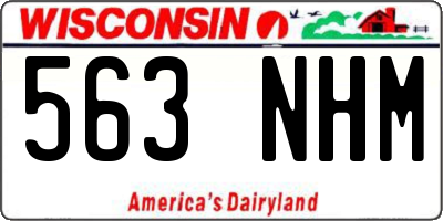 WI license plate 563NHM