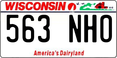 WI license plate 563NHO