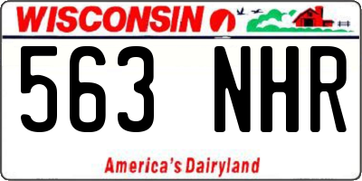 WI license plate 563NHR