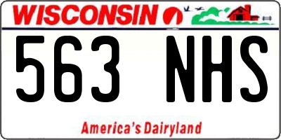 WI license plate 563NHS