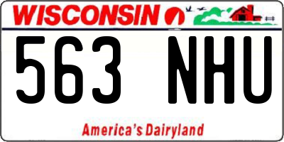 WI license plate 563NHU