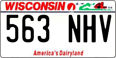 WI license plate 563NHV