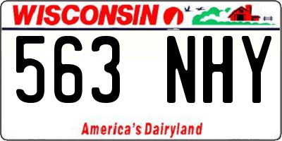 WI license plate 563NHY