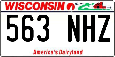 WI license plate 563NHZ