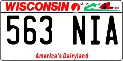 WI license plate 563NIA