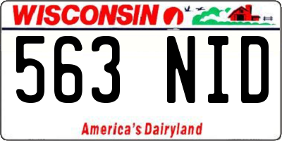 WI license plate 563NID