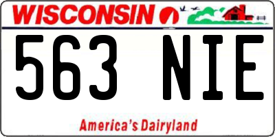 WI license plate 563NIE