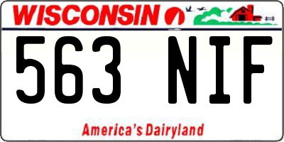 WI license plate 563NIF