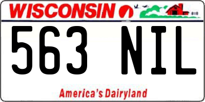 WI license plate 563NIL