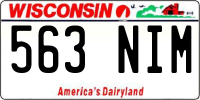 WI license plate 563NIM