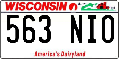 WI license plate 563NIO