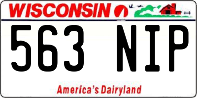 WI license plate 563NIP