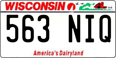 WI license plate 563NIQ