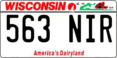 WI license plate 563NIR