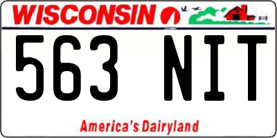 WI license plate 563NIT