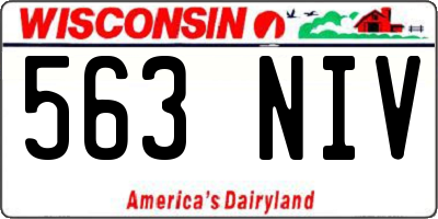 WI license plate 563NIV