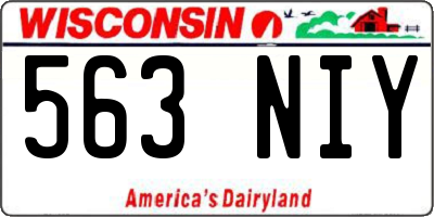 WI license plate 563NIY