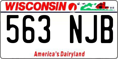 WI license plate 563NJB
