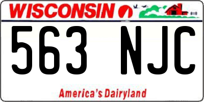 WI license plate 563NJC