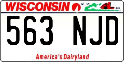 WI license plate 563NJD
