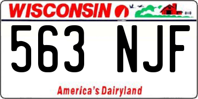 WI license plate 563NJF