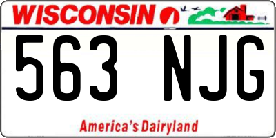 WI license plate 563NJG