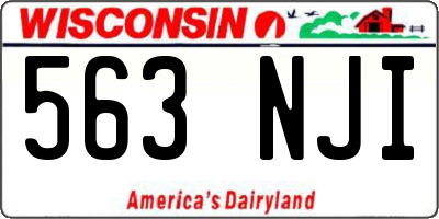 WI license plate 563NJI